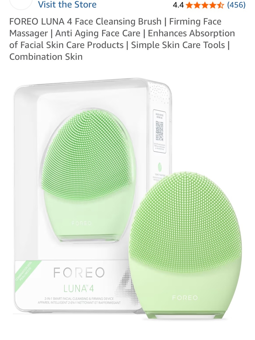FOREO LUNA 4 Facial Cleansing Brush in Mint